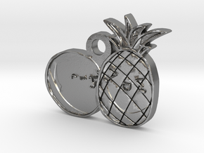 Love Fruits Carved Pedant in Natural Silver