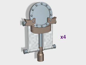 4x B1-Mag Vexillas  [Insignia-Ready] in Tan Fine Detail Plastic