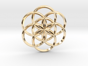 Seed of Life in 14K Yellow Gold: Small