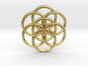 Seed of Life in Natural Brass: Small