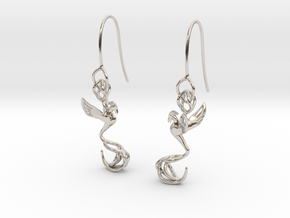 Phoenix earring in Platinum