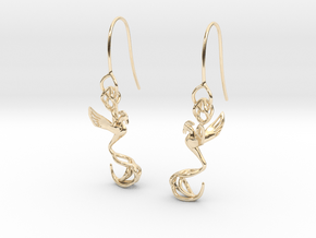 Phoenix earring in 14K Yellow Gold
