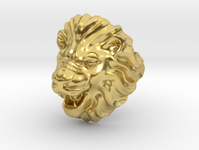 Ring Lion Leo Lev in Polished Brass