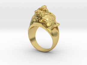 Ring Bear in Polished Brass