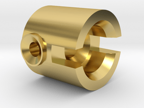 Make It RC A-Type Drive Shaft Socket V1 For MA10 A in Polished Brass