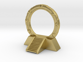 Stargate Space Portal Dimensional miniature games  in Natural Brass