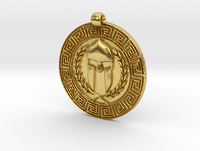 Pendant Roman Gladiator in Polished Brass