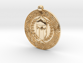 Pendant Roman Gladiator in 14k Gold Plated Brass
