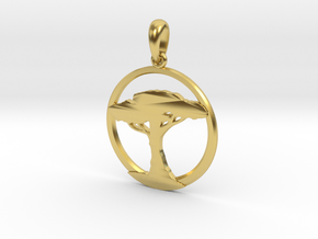 Pendant tree in Polished Brass