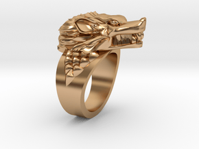 Ring Dire Wolves in Polished Bronze