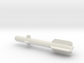 1:36 Miniature Britain Brimstone Missile in White Natural Versatile Plastic