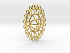 Ellipse Pendant in Polished Brass
