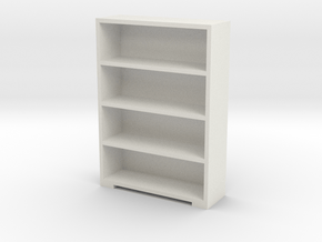 Bookshelf 1/64 in White Natural Versatile Plastic