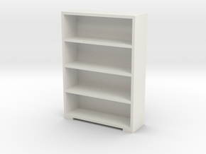 Bookshelf 1/48 in White Natural Versatile Plastic