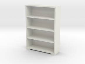 Bookshelf 1/12 in White Natural Versatile Plastic