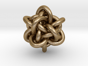 Gordian Knot 1" in Polished Gold Steel