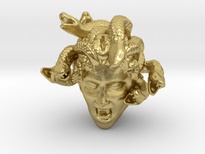 Medusa's Head in Natural Brass