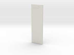 Rectangular Door Handle Cover in White Natural Versatile Plastic