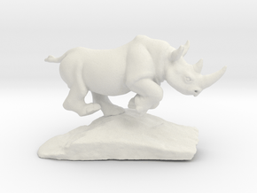 Rhino Gray 5'' Long in White Natural Versatile Plastic