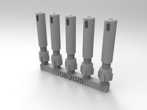 Bolt Rifle Suppressors Eliminator x5 in Tan Fine Detail Plastic