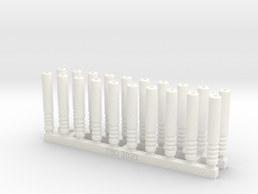 Bolt Rifle Suppressors 4 Rings x20 in White Processed Versatile Plastic