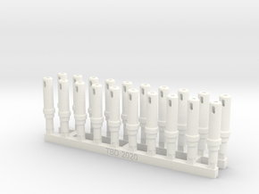 Bolt Rifle Suppressors Flash Break V3 x20 in White Processed Versatile Plastic