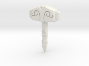 Mjolnir Hammer of Thor in White Natural Versatile Plastic