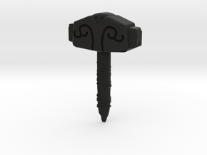 Mjolnir Hammer of Thor in Black Premium Versatile Plastic