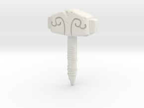 Mjolnir Hammer of Thor 3.75 inch! in White Natural Versatile Plastic