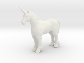 Unicorn 1/60 DnD miniature fantasy games and rpg in White Natural Versatile Plastic
