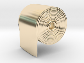 Toilet Paper  in 14k Gold Plated Brass