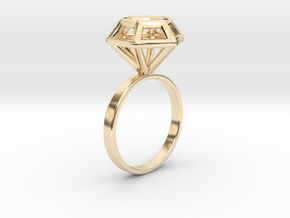 Wireframe Diamond Ring (size 7) in 14K Yellow Gold