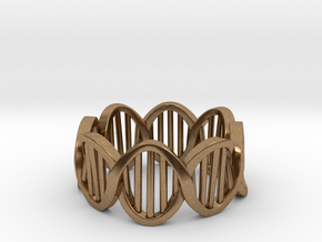 DNA Ring (Size 10) in Natural Brass