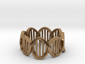 DNA Ring (Size 11) in Natural Brass