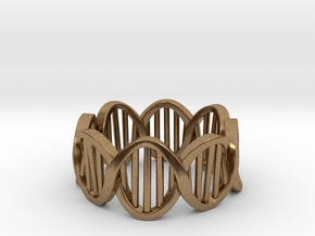 DNA Ring (Size 12) in Natural Brass
