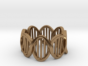 DNA Ring (Size 4) in Natural Brass