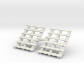 Wooden Stairs (x2) 1/48 in White Natural Versatile Plastic