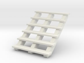 Wooden Stairs 1/24 in White Natural Versatile Plastic