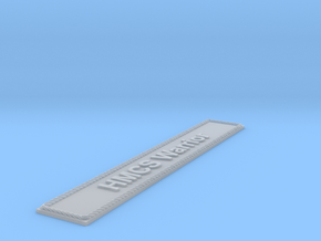 Nameplate HMCS Warrior (10 cm) in Smoothest Fine Detail Plastic