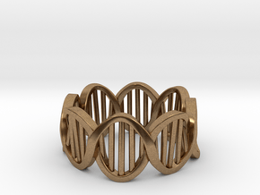 DNA Ring (Size 7) in Natural Brass