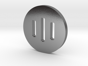 Vent Switch Cover (12mm AV) in Polished Silver