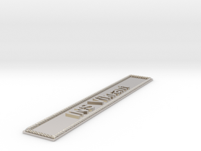 Nameplate INS Vikrant (10 cm) in Rhodium Plated Brass