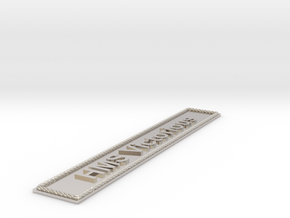 Nameplate HMS Victorious (10 cm) in Rhodium Plated Brass