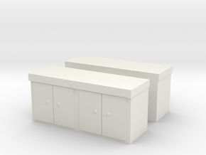 Kitchen Counter (x2) 1/76 in White Natural Versatile Plastic