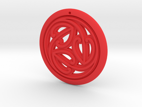 Tri-Koru 'Hangarite' Earring ~ version 1 - 30mm in Red Processed Versatile Plastic
