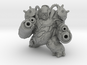 Doom Eternal Cyber Mancubus 45mm miniature games in Gray PA12
