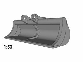 1:50 - Ditch Cleaning Bucket for 20-25t excavators in Tan Fine Detail Plastic