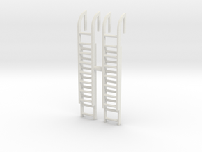 Roof Ladder (x2) 1/56 in White Natural Versatile Plastic