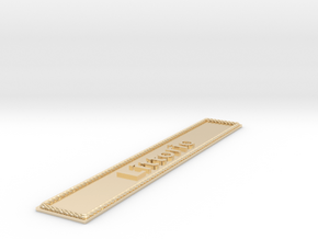 Nameplate Littorio (10 cm) in 14k Gold Plated Brass