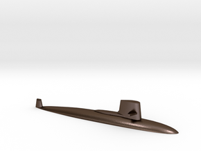 USS Skipjack 1:1250 in Polished Bronze Steel